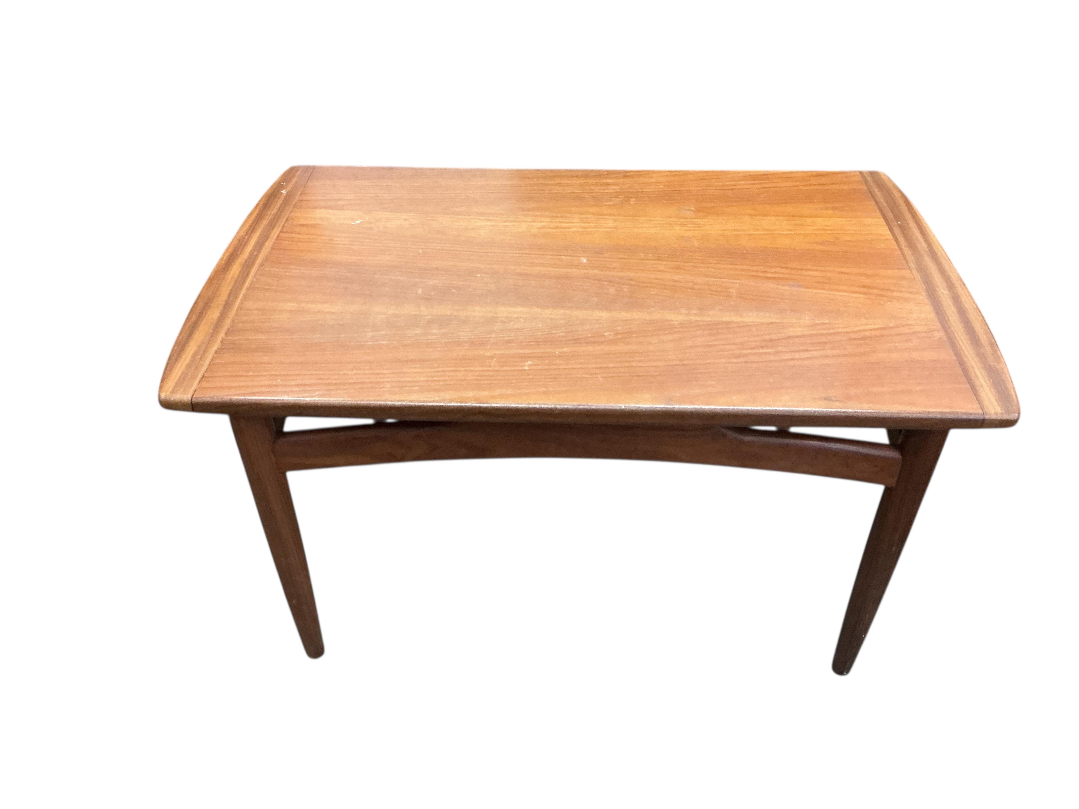A pair of mid century G Plan rectangular teak coffee tables, width 81cm, depth 49cm, height 44cm